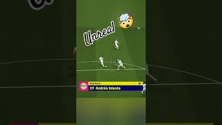 Crazy goal by free Iniesta ✌🏻 low rating high skill 🤯 football fifa pes efootball2025 goals [upl. by Wenona]