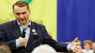 Sikorski ostrzega Rosjan na wiecu w Pruszkowie Jak nie przestaniecie zamknę wam [upl. by Hoenack]