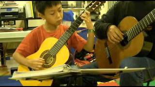 Bourree by Johann Krieger guitar duo  Ba Khang Nguyen [upl. by Cuda]