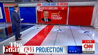 Moment CNN call Trump win for North Carolina in first major swing state [upl. by Kalin]