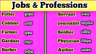 Various Jobs and Professions in Odia ll Different Castes in Odia ll Learn English in ODIA ll [upl. by Zurn95]