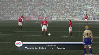 FIFA 2002  Manchester United VS Arsenal  Gameplay [upl. by Atneuqal]