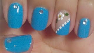 Unhas Decoradas Filha Única Manual Bela e Simples Nail Art [upl. by Allistir]