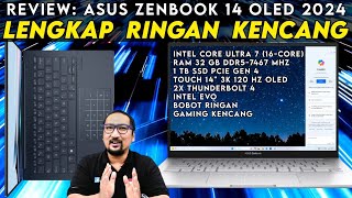 LAPTOP RINGAN IDAMAN Kencang Irit Lengkap REVIEW ASUS Zenbook 14 OLED UX3405 [upl. by Efioa]