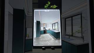 Use iPad software procreate to transform the whole process of the kitchen ipadhand painteddesigner [upl. by Yenttirb]