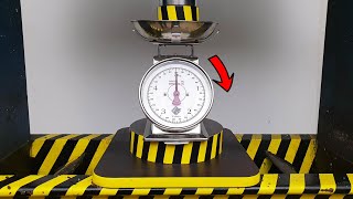 EXPERIMENT HYDRAULIC PRESS 100 TON vs Mechanical Weighing Scale [upl. by Nawotna]