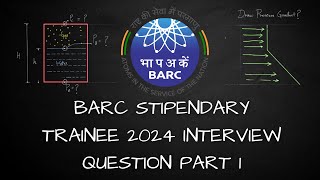 BARC STIPENDARY TRAINEE CATEGORY 1 INTERVIEW QUESTION FLUID MECHANICS [upl. by Kataway446]