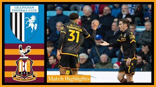 MATCH HIGHLIGHTS Gillingham v Bradford City [upl. by Nuahsel97]