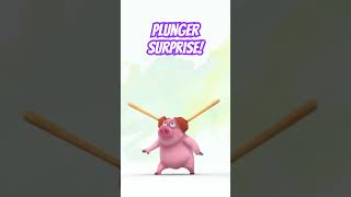 Ormie the Pig’s Plunger Surprise Shield your eyes shorts lol comedy animation ormie [upl. by Mylan]