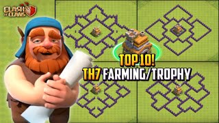 TOP 10 Best Town Hall 7 TH7 FarmingTrophy Base Layout  Copy Link 2023  Clash of Clans [upl. by Girand]