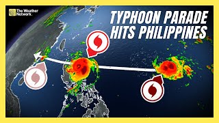 5 Typhoons in 3 Weeks Hit the Philippines Yet Another is on the Way [upl. by Nyltac739]