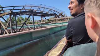 Silver River Flume Ride POV At PortAventura World [upl. by Alolomo439]