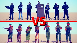 SWAT Team vs US ARMY Team  Totally Accurate Battle Simulator TABS [upl. by Naelcm169]