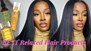 Best Products for RELAXED Hair  Hair Growth Oils Treatments amp Shampoo [upl. by Carlile844]