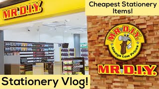 My First Stationery Vlog 🤓 Mr Diy Stationery Store Tour 🌈🛒🛍️ [upl. by Dedie]