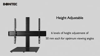 BONTEC Universal Desktop TV Stand Review  Height Adjustable Stand for 3265 inch TVsST13 [upl. by Spohr]