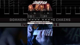 Breaking the Chains Dokken Guitar Riff with Tab [upl. by Elimac]