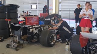 Cosworth DFV V8 Engine start up and revving pure sound  80s F1  Silverstone Classic 2022 [upl. by Bucky]