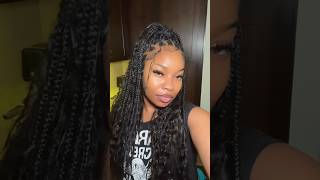 Boho Knotless Braids using Crochet method 🔥😍 knotlessbraids braidstutorial [upl. by Suiratnod]