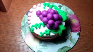 Making of mini grapes cake from playdoh [upl. by Hoag]