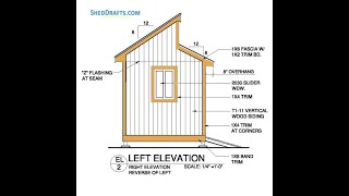 8x8 Clerestory Potting Shed Plans Blueprints [upl. by Gloria]