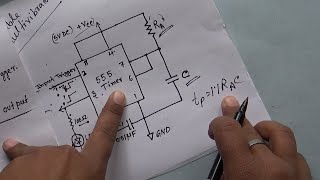 MONOSTABLE MULTIVIBRATOR FOR INDUSTRY USING 555 TIMER EXPLAINED WITH FORMULA [upl. by Kcired689]