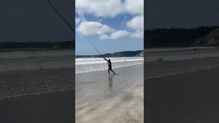 Surfcasting in oceano Ground cast 175gr hidropiramid surfcasting fishing ocean viralvideo [upl. by Stoeber684]