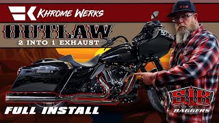 ⚡Wake Up Your Bagger With Krome Werks OUTLAW Exhaust⚡ [upl. by Tiedeman436]