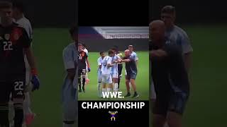 Riesling wwe champions ship🤣🤣🤣 shortvideo footballplayer foryou [upl. by Kolnos]