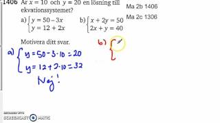 Matematik 5000 Ma 2c Kapitel 1 Ekvationssystem Grafisk lösning 1306 [upl. by Freytag]