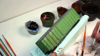 WEATHERING A BOXCAR  3 DETAILING [upl. by Oneg]