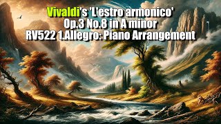 Vivaldis Lestro armonico Op3 No8 in A minor RV522 1Allegro Piano Arrangement [upl. by Anse282]