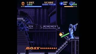 SNES Super Star Wars Return of the Jedi Luke vs Palpatine [upl. by Mitzi]