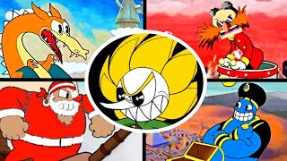 Cuphead  Crossover Mod Bosses VS Original Bosses [upl. by Geiger]