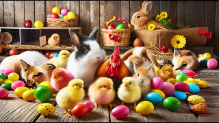 Catch cute chickens colorful chickens rainbow chickens rabbits cute cats ducks guinea pigs [upl. by Siffre]