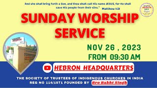 SUNDAY WORSHIP SERVICE  26112023 [upl. by Aticilef]