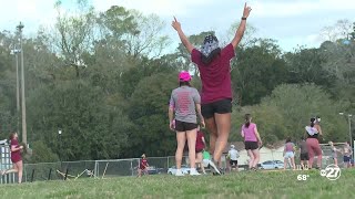 Leon High School Dance Marathon Florida State soccer team up for Kickin it for Miracles [upl. by Drofxer]