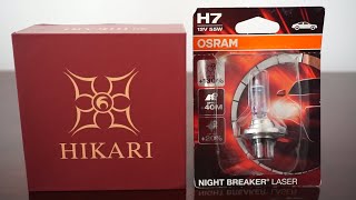 HIKARI Darkenex LED vs OSRAM Night Breaker LASER [upl. by Dumas28]