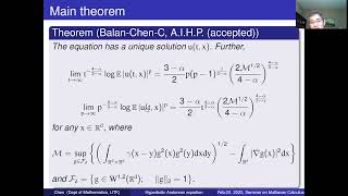 Xia Chen Intermittency for hyperbolic Anderson models with timeindependent Gaussian noise [upl. by Casie]