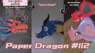 Dragon Puppet Crafts  Paper Dragon TikTok Compilation 112 [upl. by Nilyahs]