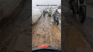 Manali to LehLadakh snowfall mountains ladakh travel youtubeshorts shortsfeed trendingshorts [upl. by Delmer]