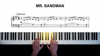 Mr Sandman  The Chordettes  Jazz Piano Cover  Sheet Music [upl. by Gee]