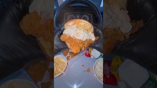 Popeyes coleslaw sandwich 🔥🐓 mukbang asmr food [upl. by Slack]