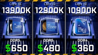 Core i913900K vs i912900K vs i910900K Render amp Gaming Benchmarks [upl. by Smoot]