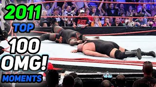 WWE Top 100 Astonishing OMG Moments of 2011 [upl. by Marlene]