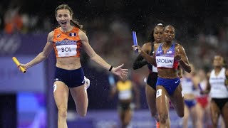 Femke Bol put on a show in the 4x400 mixed relay earn Netherlands Olympic gold [upl. by Sprague]