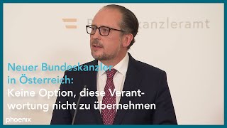 Statement Alexander Schallenberg neuer Bundeskanzler nach seiner Vereidigung [upl. by Raji]