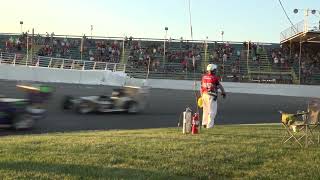 Start of the first Supermodified feature at Oswego Speedway Jul 6 2024 [upl. by Boccaj]