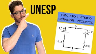 UNESP 1a FASE  CIRCUITOS ELÉTRICOS GERADOR RECEPTOR  ELETRICIDADE [upl. by Byrn]