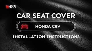 Honda CRV custom leather seat covers burgundy installation tutorial by ekrcover [upl. by Ruhtracm]